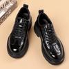 Fashion British Cowhide Casual Platform Shoes for Men Spring Autumn Soft-soled New Designer Fashion Retro Leather Business Male Shoes