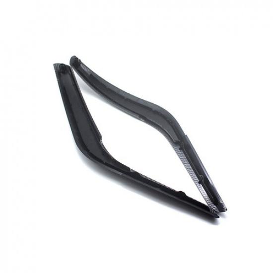 2Pcs BLACK Inner Door Panel Pull Handle Replacement Cover For BMW X1 2010-2016