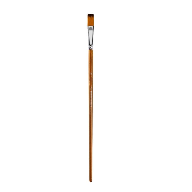 Long Handle Artist Paintbrush for Large Canvas Painting Wooden Grip Professional Nylon Bristles Multi Head Avaliable