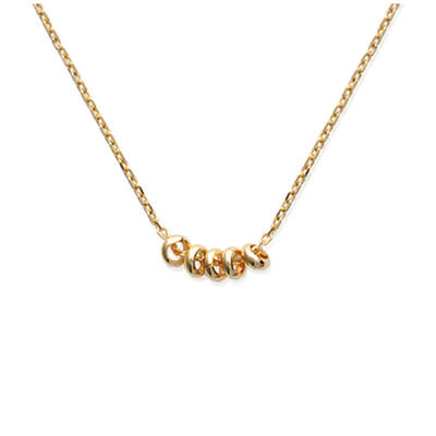 [J0079] - Gold Plated 'Choreography' Necklace - 15x4 Mm