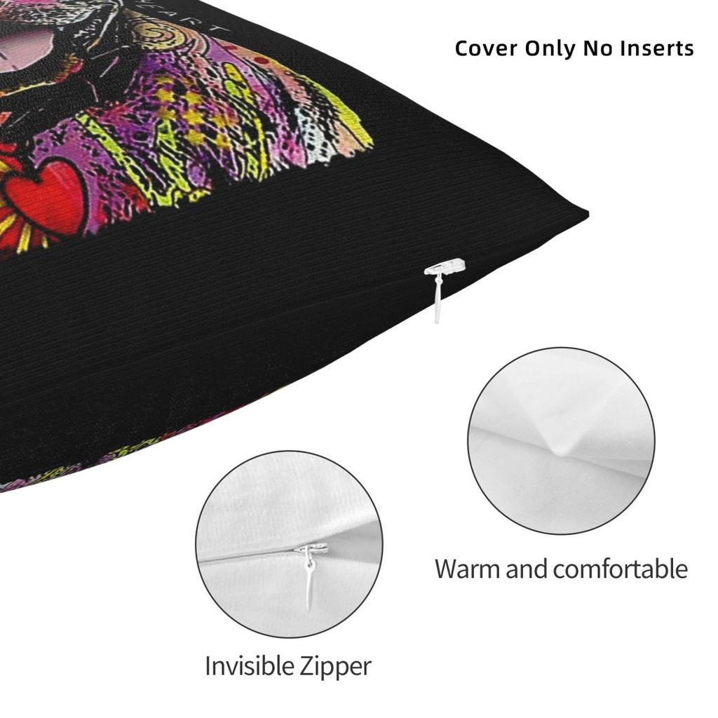 Beware Of Pit Bulls Canine Square Pillowcase Polyester Linen Velvet Creative Decorative Throw Pillow Case Car Cushion Cover 18"