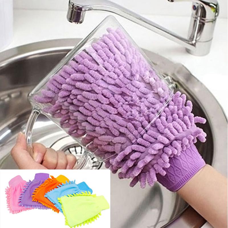 TOP Microfiber Chenille Car Vehicle Care Washing Brush Sponge Pad Cleaning Glove