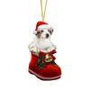 2D Christmas Tree Ornaments Cartoon Cartoon Dog Car Pendant Puppy Acrylic Pendant  Window