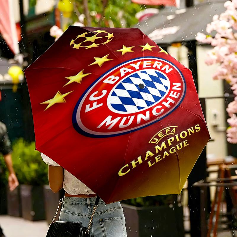 FC Bayern Print Umbrella Automatic Opening/ Closing - Portable Foldable Design - Daily use for Travel/Outdoor - Gift for Birthday