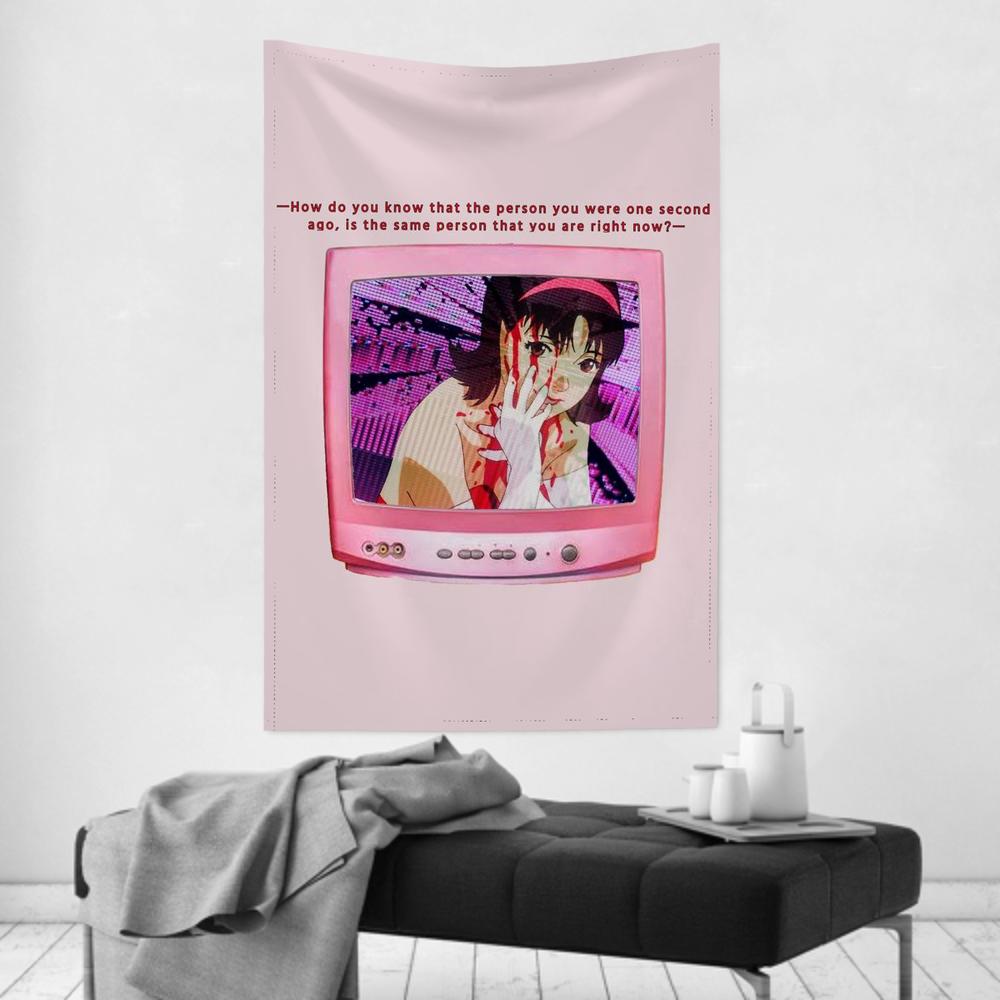 Perfect Blue Movie Poster Wall Tapestry  Satoshi Kon Thriller Edgy Room Decor for Anime Film  Psychological Thriller Fans