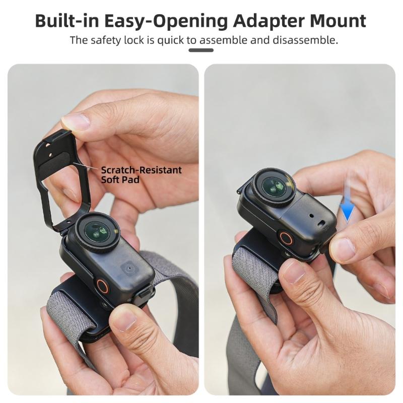 Camera Headband Head Strap for First Person Shoot Elastic Support 90Degree Tilt Adjustment and 360°Swivel Action Tilt