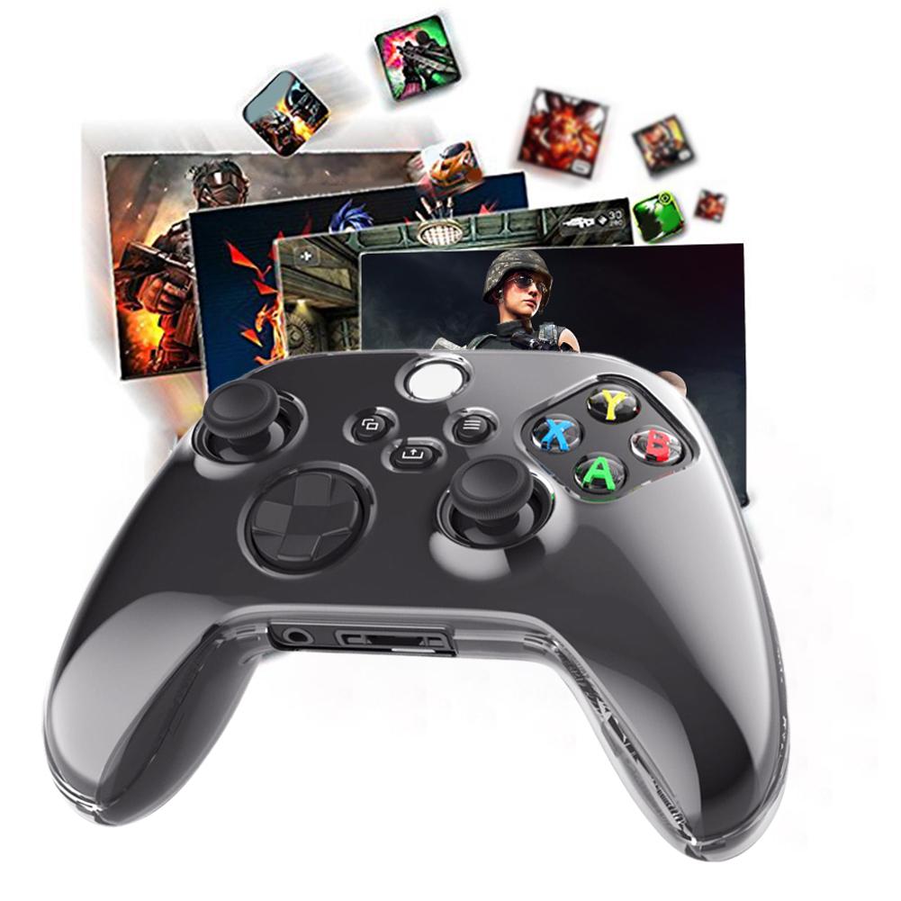 Hard Protective Case Anti-Slip Handle Shell Shockproof Transparent Skin Housing Case for Xbox Series X/S Controller  Accessories