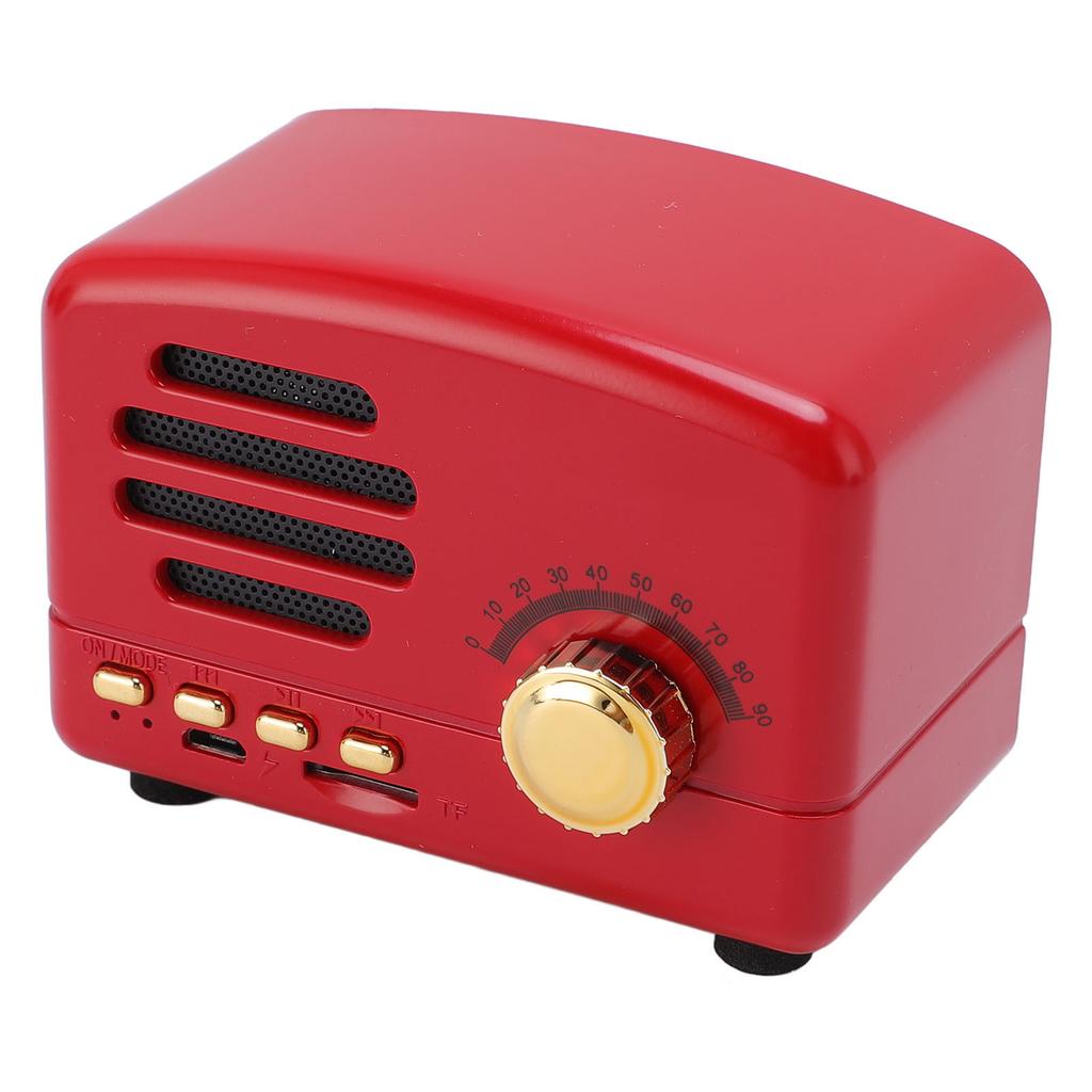 Retro Speaker Portable Bluetooth Rechargeable Noise Reduction Cute Vintage Speaker for Bedroom Party Outdoor