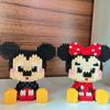 Cute Particle Building Blocks Toys Mickey Minnie Mickey Mouse Building Blocks Assembly Toys Birthday Gifts Halloween Christmas
