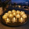 Transparent Electronic Candle Realistic Flame TeaLight Candle Birthday Party Night Lamp Wedding