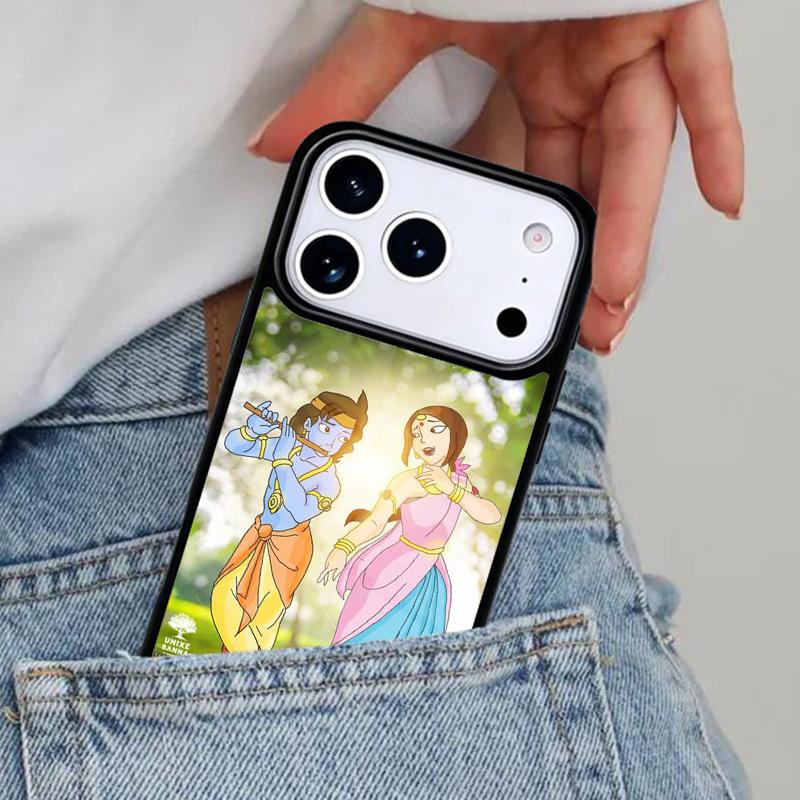 Lord Krishna Radha Phone Case for iPhone 17ProMax 12 13 14 15 16e 17 Pro Max Plus Air Cover