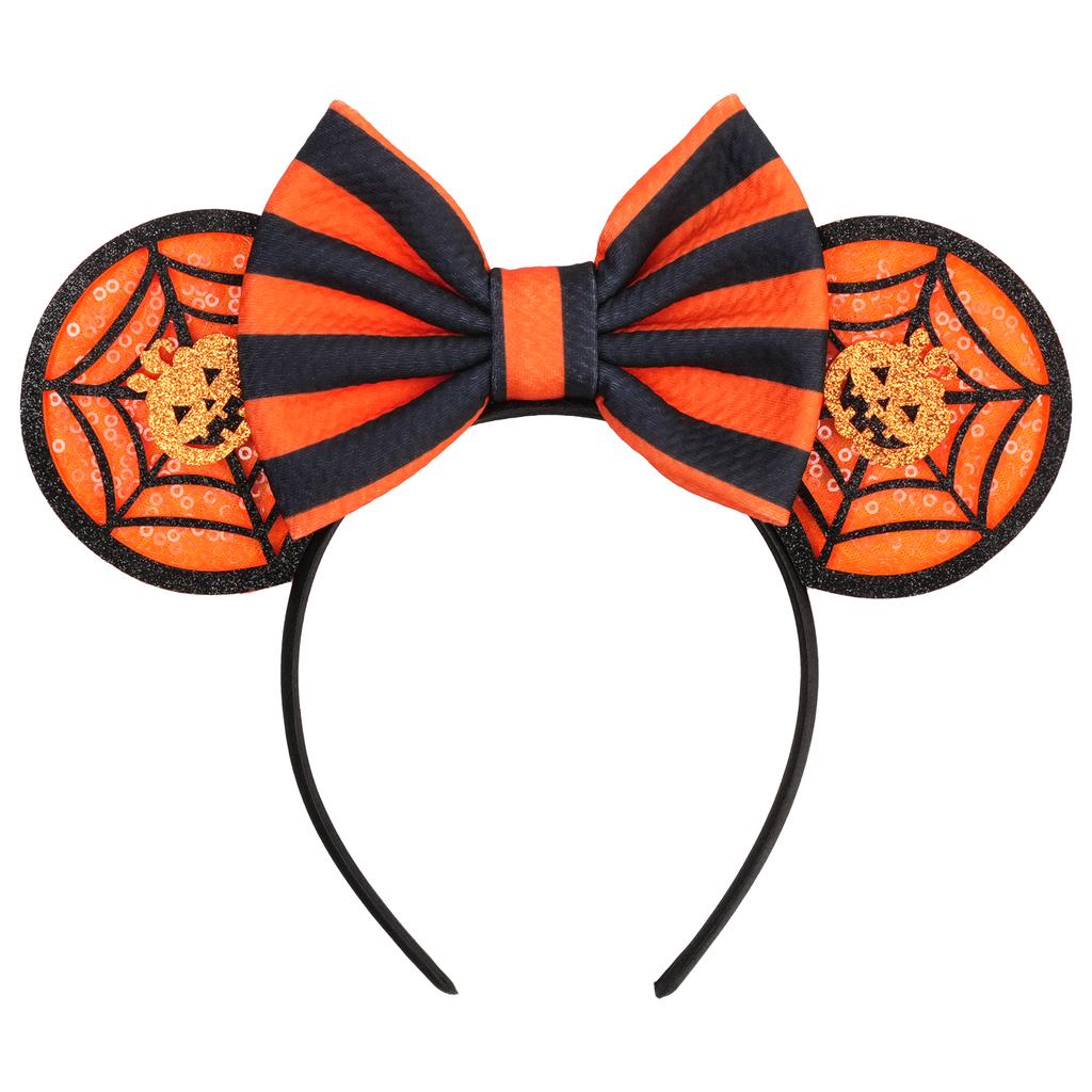 1pc Halloween Cute Mouse Ear Hair Hoop Sparkling Bow Girl Festival Decoration Party Event Wear Gift Parent Child Hair Accessory