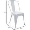 Chaise - DKD Home Decor - Standard - Métal - Blanc - 1 Place