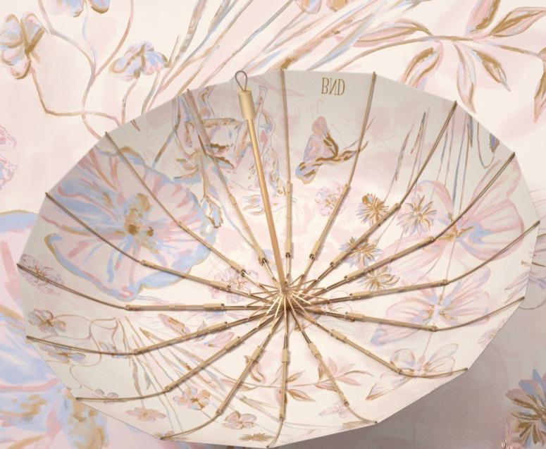 

16 Ribs Folding Umbrella Sun Rain Dual Use UV Protection Sun Umbrella Large Windproof Thickened Parasol for Women Man metal-fiber composite&16K розовый