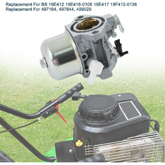 Carburetor Carb Replacement For BS 19E412 19E416-0108 19E417 19F412-0136 Replace 497164, 497844, 499029 with Mount Gasket