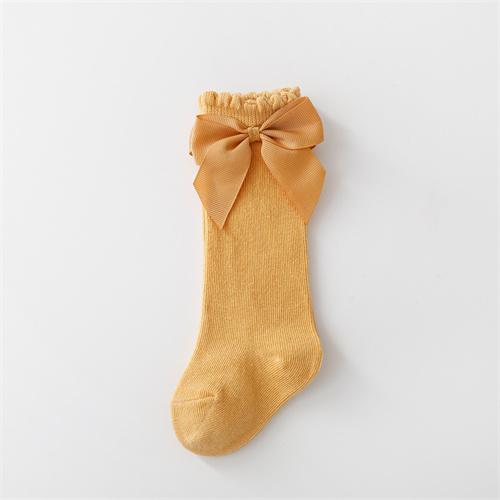 Lawadka Cotton Baby Girls Socks With Bows Knee High Children Princess Socks For Girls Toddler Kids Long Sock Autumn 0-7Years Old