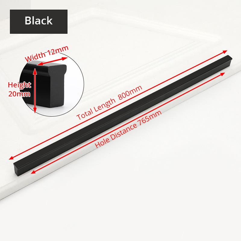 KAK American Style Black Cabinet Handles Gold T Bar Aluminum Alloy Kitchen Cupboard Pulls Drawer Knobs Furniture Handle Hardware