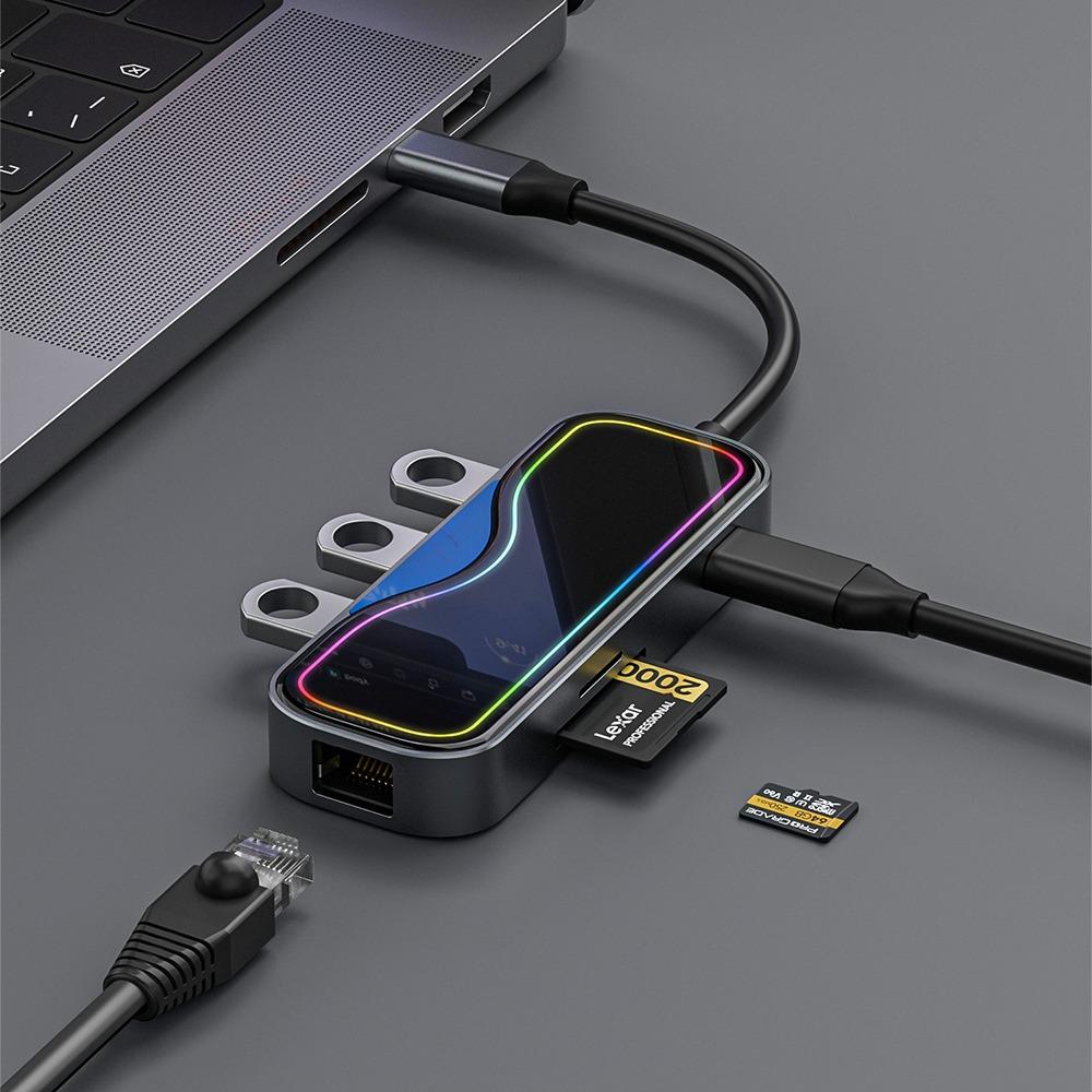 

Док-станция Type-C USB Type C USB3.0 Type C USB 3.0 Разветвитель для ноутбуков/компьютеров/гарнитур/U-дисков
