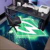 Green Werder Symbol Rug for Living Room, Game Rooms, Office, Bedroom, Office Floor Mat Playful Design, fan gifts Christmas decor