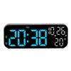 Digital Clock Dual Display Voice Control 3 Adjustable Brightness Date Temp Display Countdown LED Electronic Alarm Clock