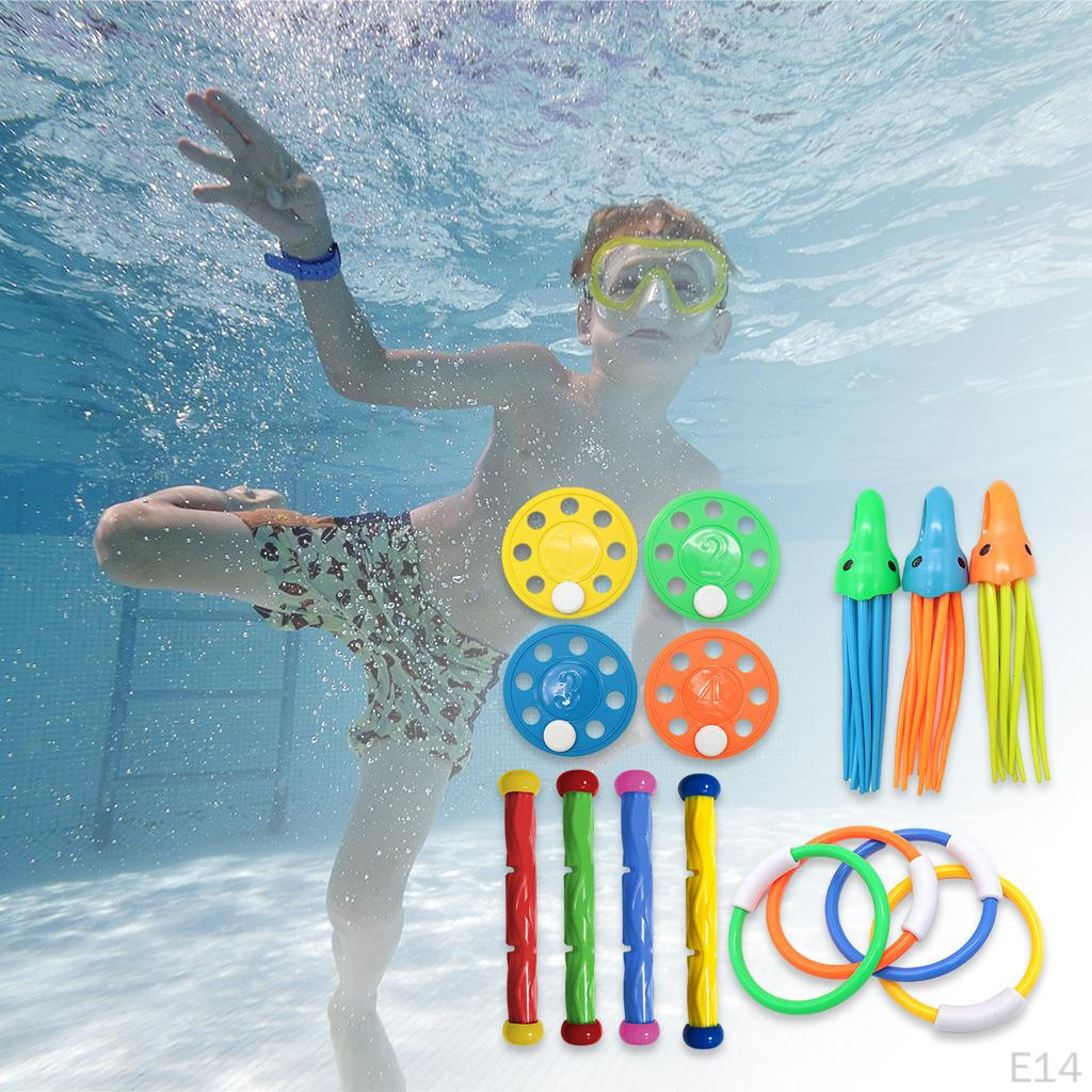 Diving Toys Pool for Boys Girls Ages 3 4 5 6 7 Dive Rings s Fish Gems