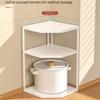 Space Saving Corner Pot Storage Rack 2/3 Tier Cabinet Pot Lid Holder  Bathroom