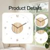 Acrylic Wall Clock Decorative Non Ticking Silent Round Operated Precision Timekeeping Lightweight