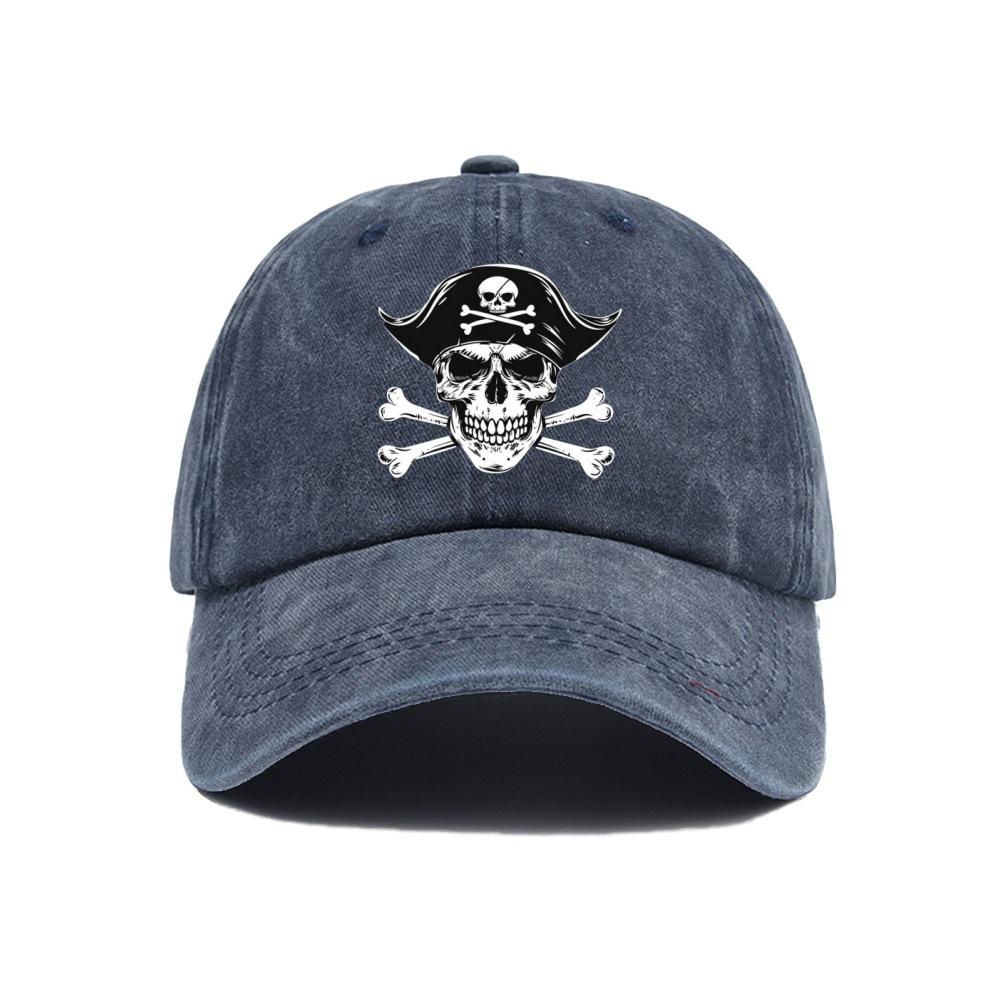 Pirate Skull Cross Swords Baseball Cap Adjustable Outdoor Polyester Graphic Cap Unisex Casual Hat