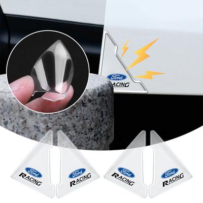 2Pcs Car Door Corner Cover Anti-Scratch Protection 3D Sticker For Focus Mondeo MK1 MK2 MK4 MK3 Fiesta ST Line Kugo Transit Escape Fusion Explorer
