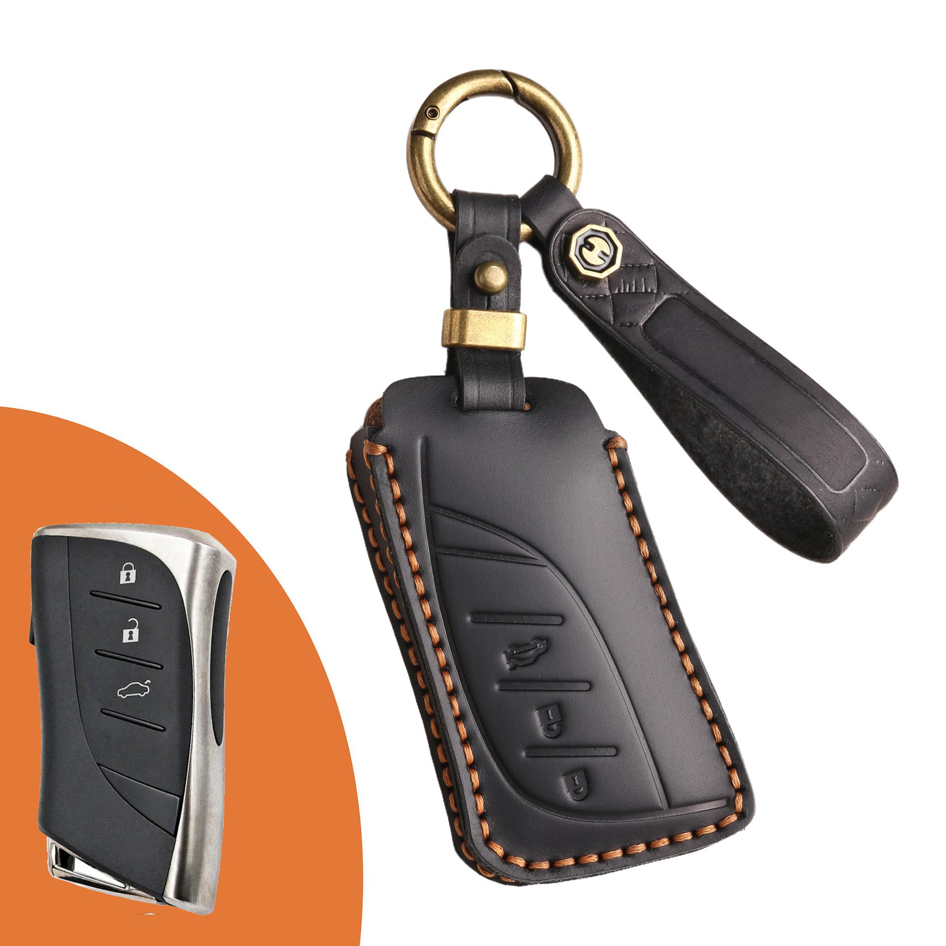 

Подходит для нового комплекта ключей Lexus LM350h LM500 кожа Crazy Horse 2023 автомобильная кожаная накладка с пряжкой