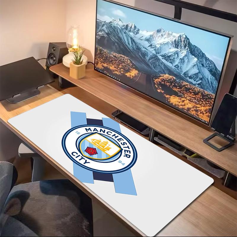 Manchester City Football Club Print Cushion Non-slip Laptop Tablet Big Mousepad XXL Mat Mini PC Playmat With Lock edge