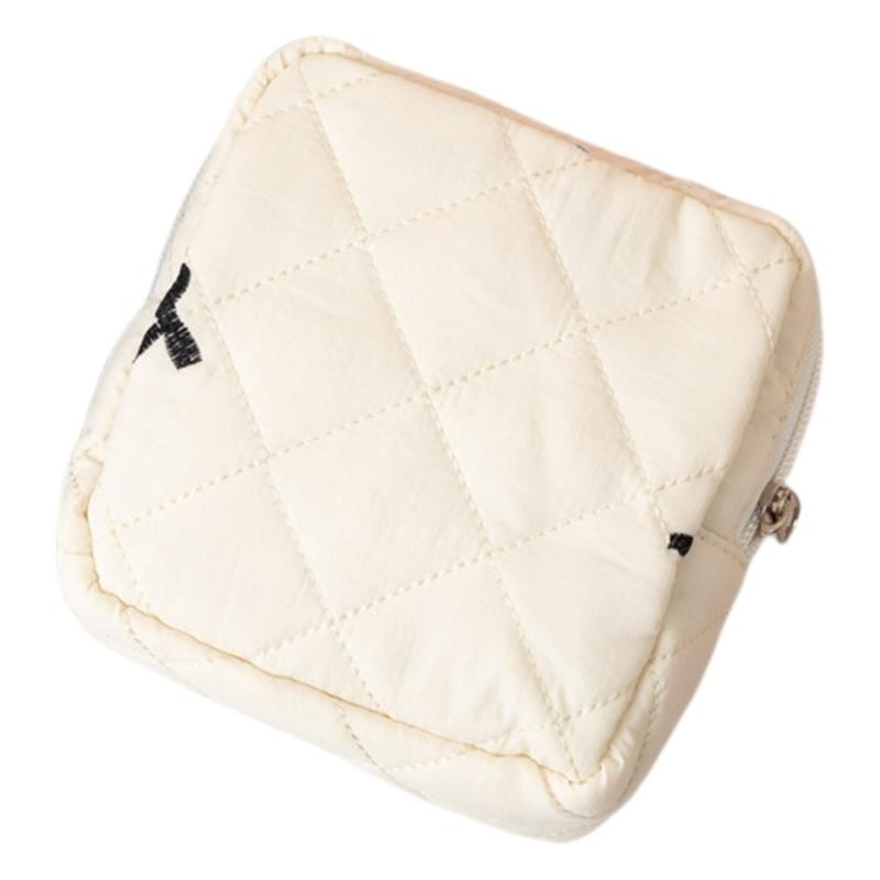 Förvaringslösning för bindor för pendling och resor Polyester tampongbehållare Bekväm hållare för mensprodukter