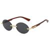 Polarized Light Glasses Retro Rimless Oval Sunglasses Women Men Luxury Brand Sun Glasses Outdoor Driving Lady Man Glasses UV400
