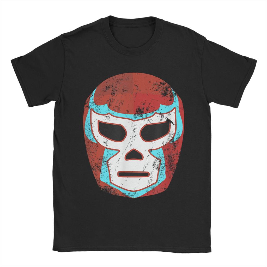 Men Women's T Shirt Luchador Mask T-Shirt  Lucha Libre Mexican Wrestling T-Shirts Novelty  Summer Tee Shirt Clothes Gift Idea