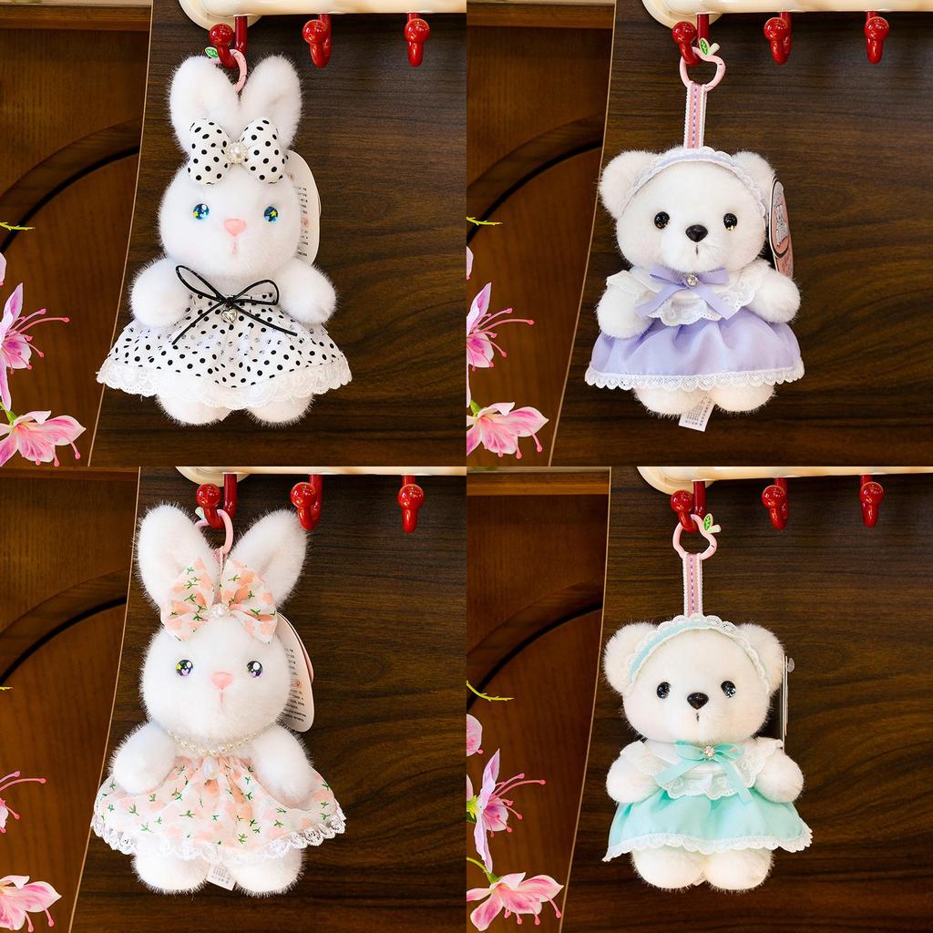 Cartoon Bunny Plush Keychain With Soft Fabric For Girls And Kids Gift