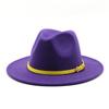 Men'S And Women'S Woolen Top Hats, Flat-Brimmed Big-Eave Hats, Jazz Hats, Felt Hats.