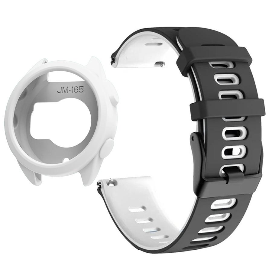 Silikonowe Etui+Pasek Do Garmin Forerunner 165 Miękki Sportowy Pasek do Zegarka Opaska na Nadgarstek Do Garmin Forerunner 165 Pokrowiec Ochronny