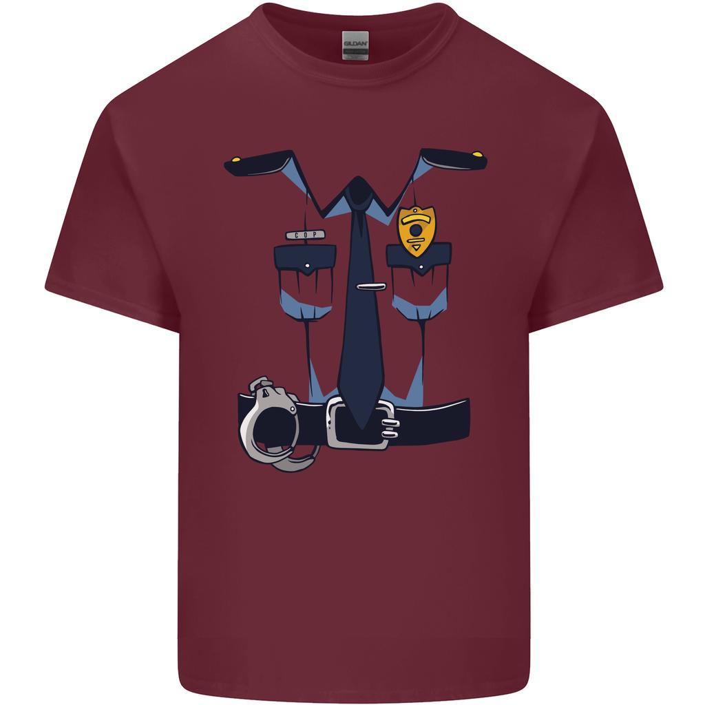 Police Fancy Dress Costume Outfit Stag Do Unisexs Light Cotton TShirt