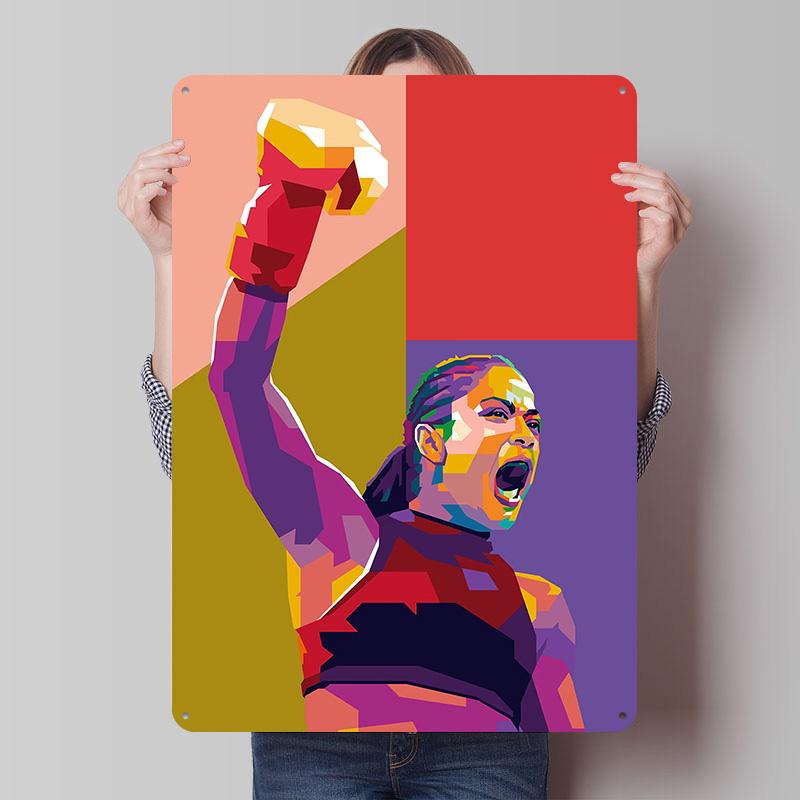 Laila Ali Boxer Metal Posters Custom Vintage Metal Signs Wall Art Retro Tin Plaque for Man Cave Wand Deko Home Decor House Room