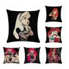 Lovely Cartoon Characters Printed Linen Pillowcase Car Sofa Chair Decorative Cushion Cover 45*45cm