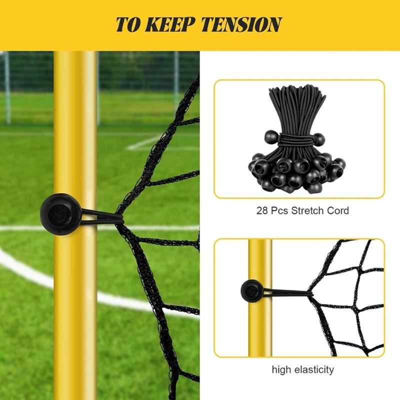Rebounder Net for Ball Return Practice with a Clear Aiming Area, Polyester Construction and Edge Connection Points for School and Team Training