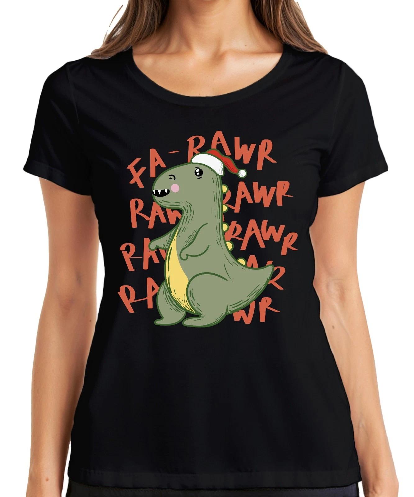 Fa Rawr süßer Dino Weihnachtsmann - Weihnachten Weihnachtsgeschenk Christmas Dam XS
