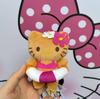 Plush Skin Black Pendant With Swimsuit And Swim Ring For Gift