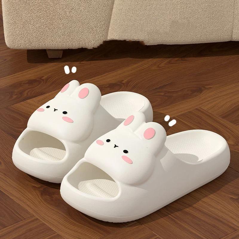 Women Summer Concise Slippers Men Soft Home Slides Couples Bathroom Non-slip Sandals Adults Comfortable Outdoor Beach Shoes