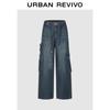 UR Women's Retro Washed Workwear Pocket Denim Jeans