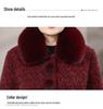 Elderly Women's Mid-Length Winter Coats: Cotton Padded, Fleece-Lined Outerwear