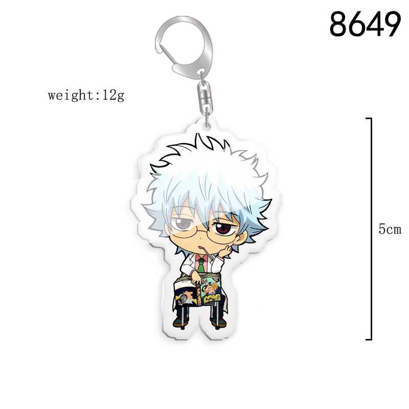 Gintama Anime Keychain and Backpack Set: Kagura & Sakata Gintoki Pendant Wallet - Unisex for Students D Buckle