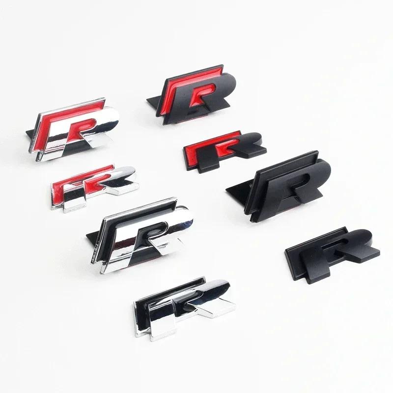 YKPSC1 VW 2026 Hot 3D Car Badge Decal Grill Side Rear Trunk Emblem Sticker for Volkswagen Rline R Logo Polo Passat B5 B6 B7 Golf Jetta