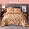 Duvet Cover Pillow Sham Set  Luxury 3 Piece Pinch Pleat Polyester Pintuck