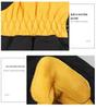 Insulated Cotton Cowhide Ski Gloves: Non-slip, Touchscreen, Long Winter Five-Finger Warmth